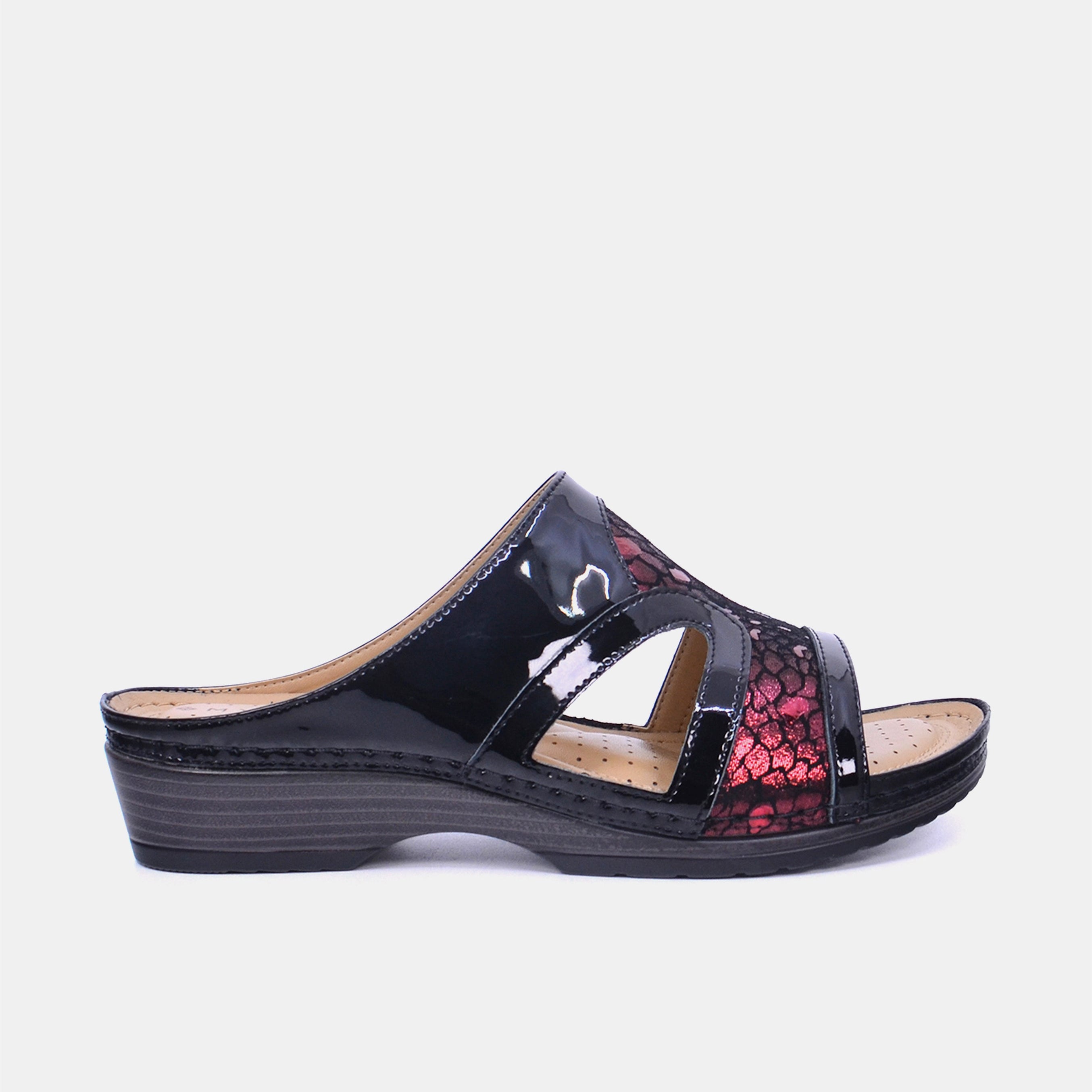 Mynaal Women's flat sandal- 88998-41 -Maroon