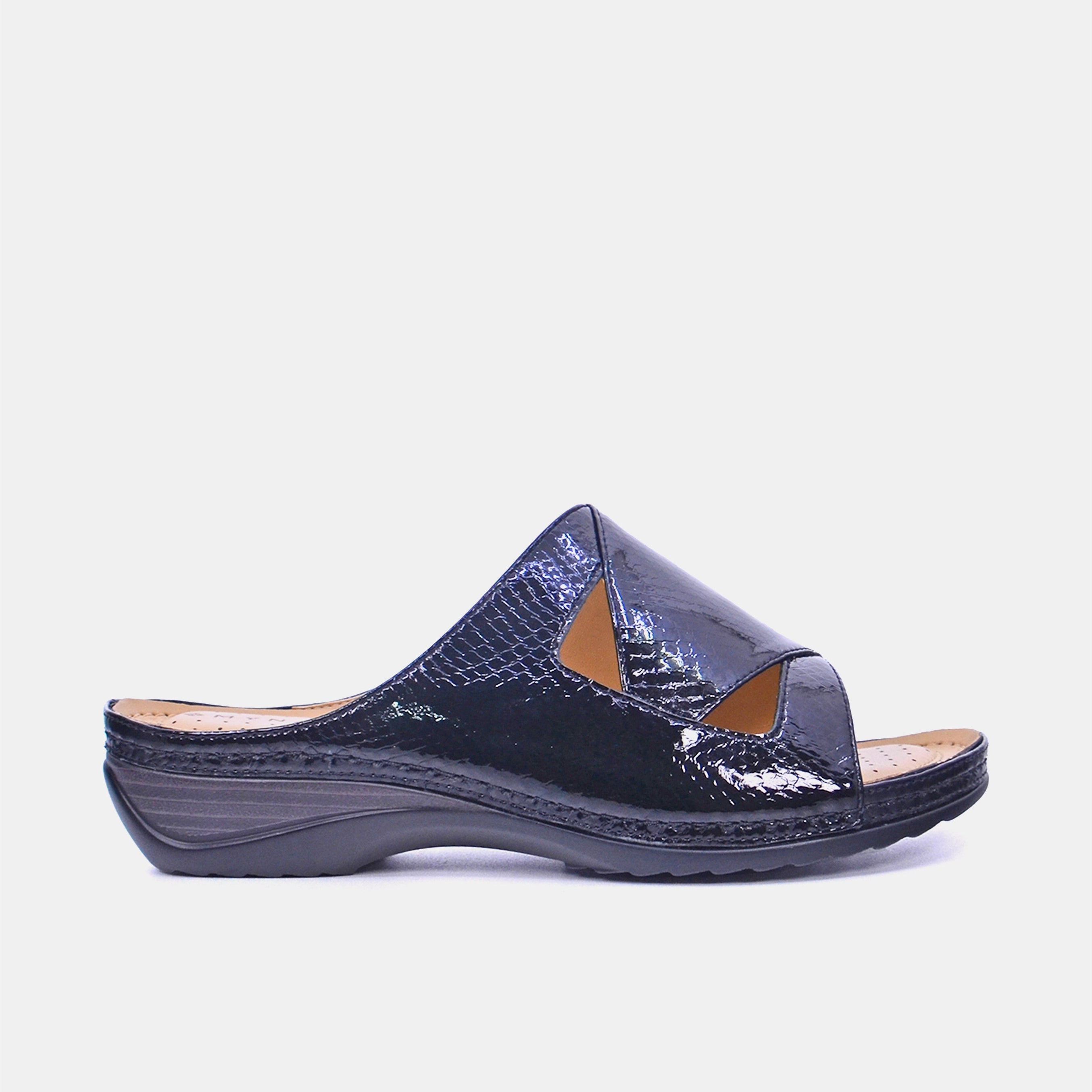 Mynaal Women's flat sandal- 88909-62 -Black