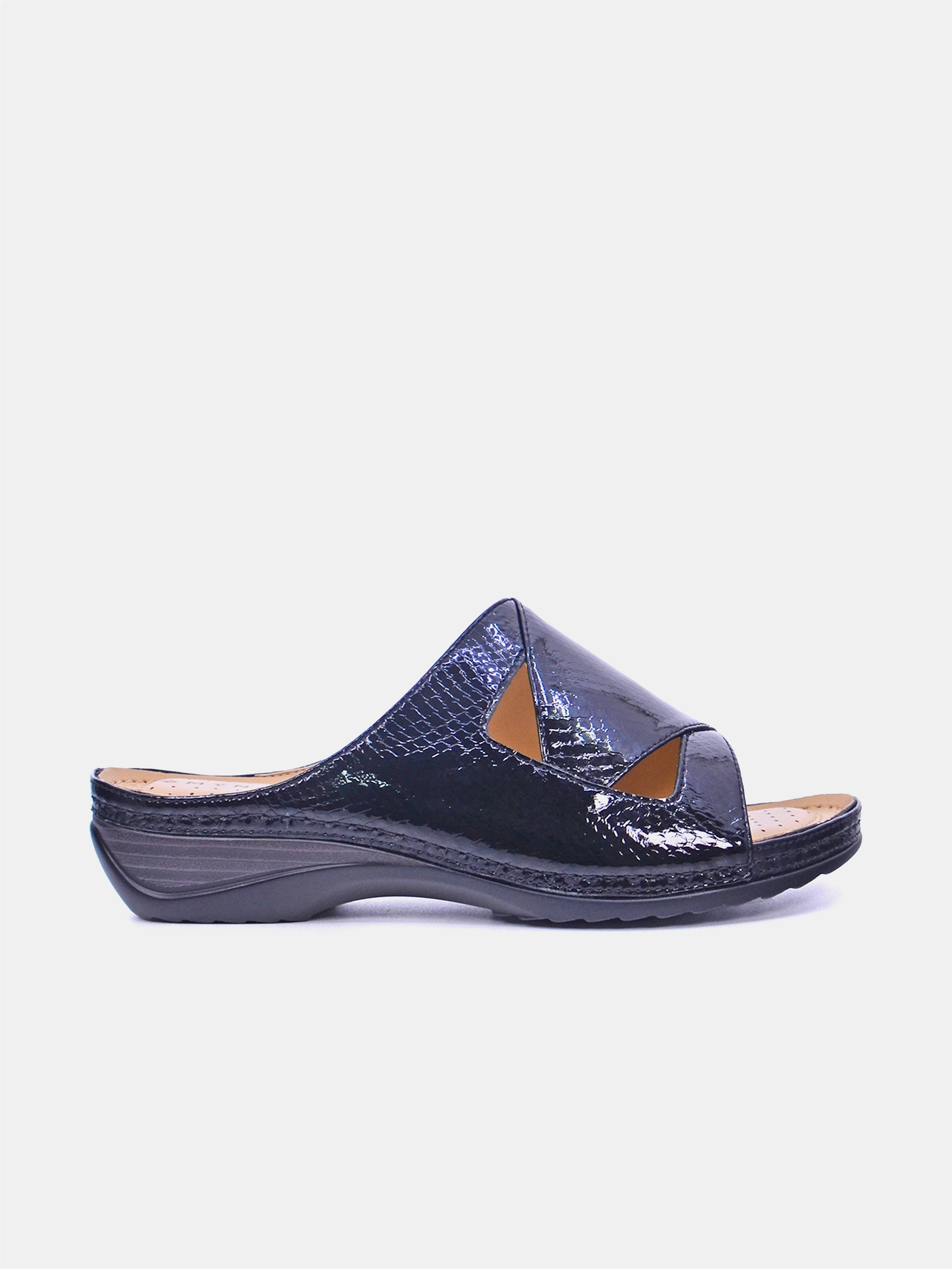 Mynaal Women's flat sandal- 88909-62 -Black