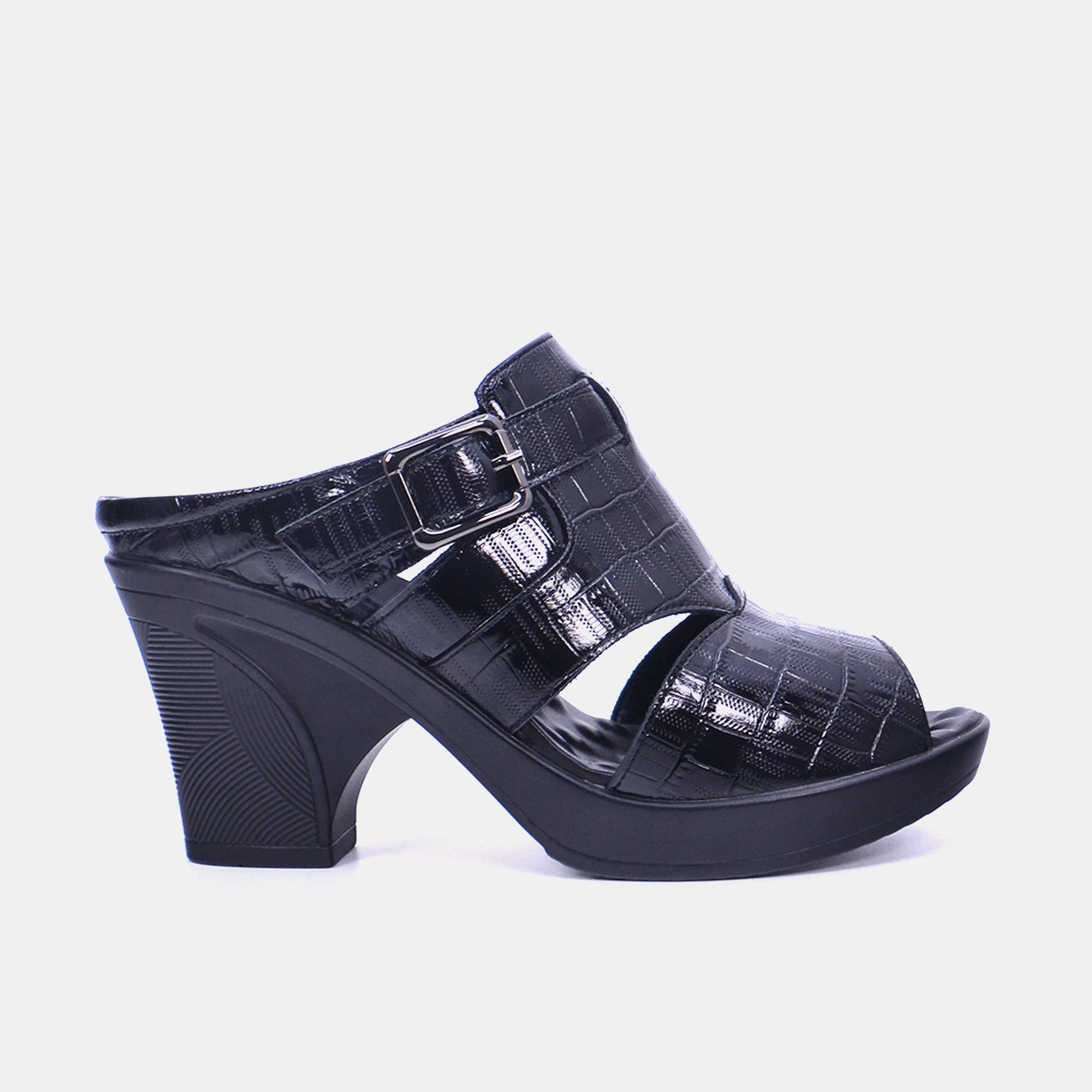 Mynaal Women's platform heel sandal- 19017-61 -Black