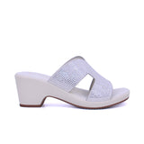 Women's mid-heel sandal with dual straps - 414RJ21C