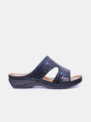 Mynaal Women's flat sandal- 88909-63 -Black