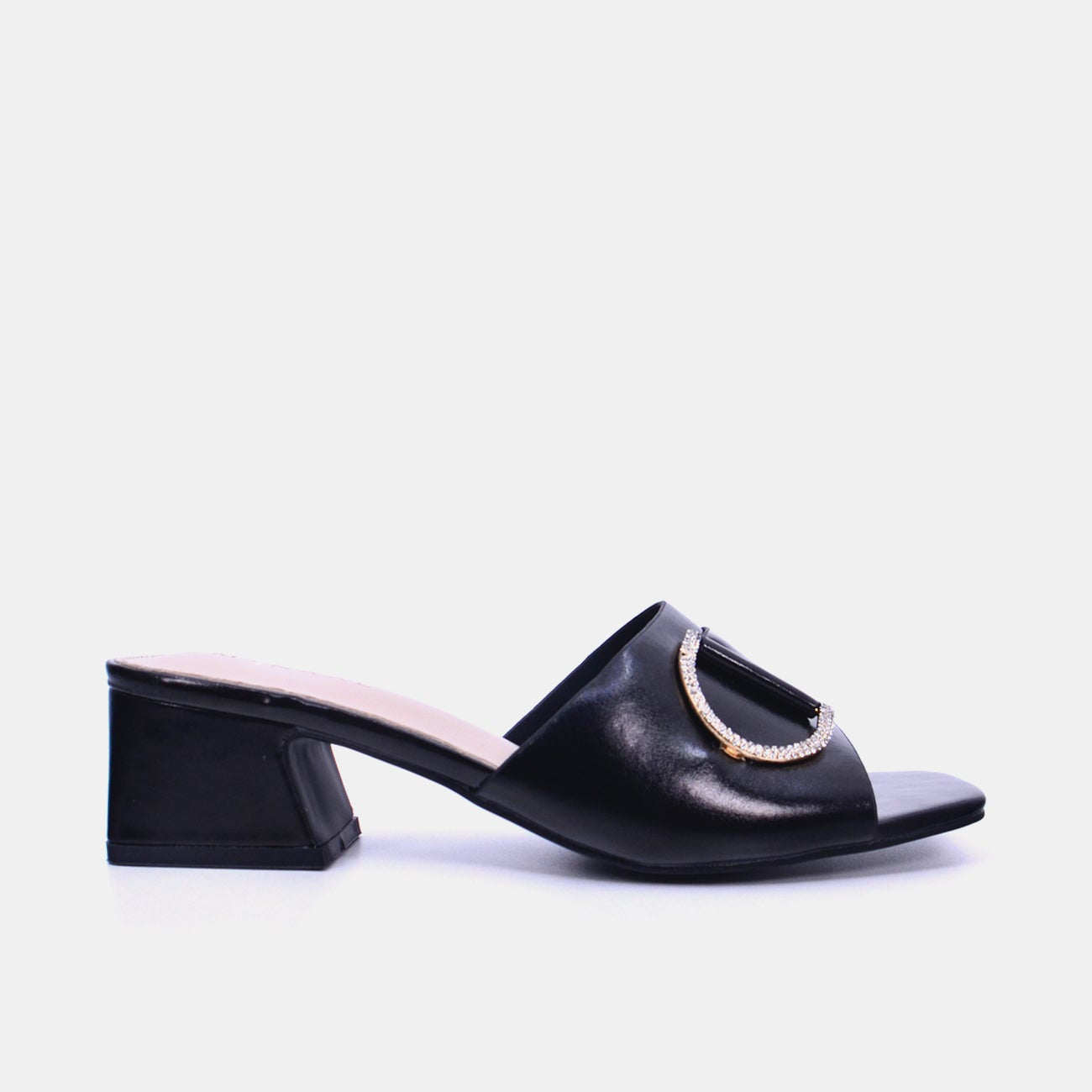 Mynaal Women's block heel sandal-23BXG103-Black