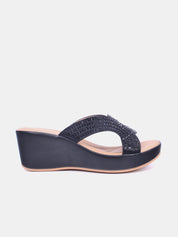 Mynaal Women's platform sandal-23ABT172-Black