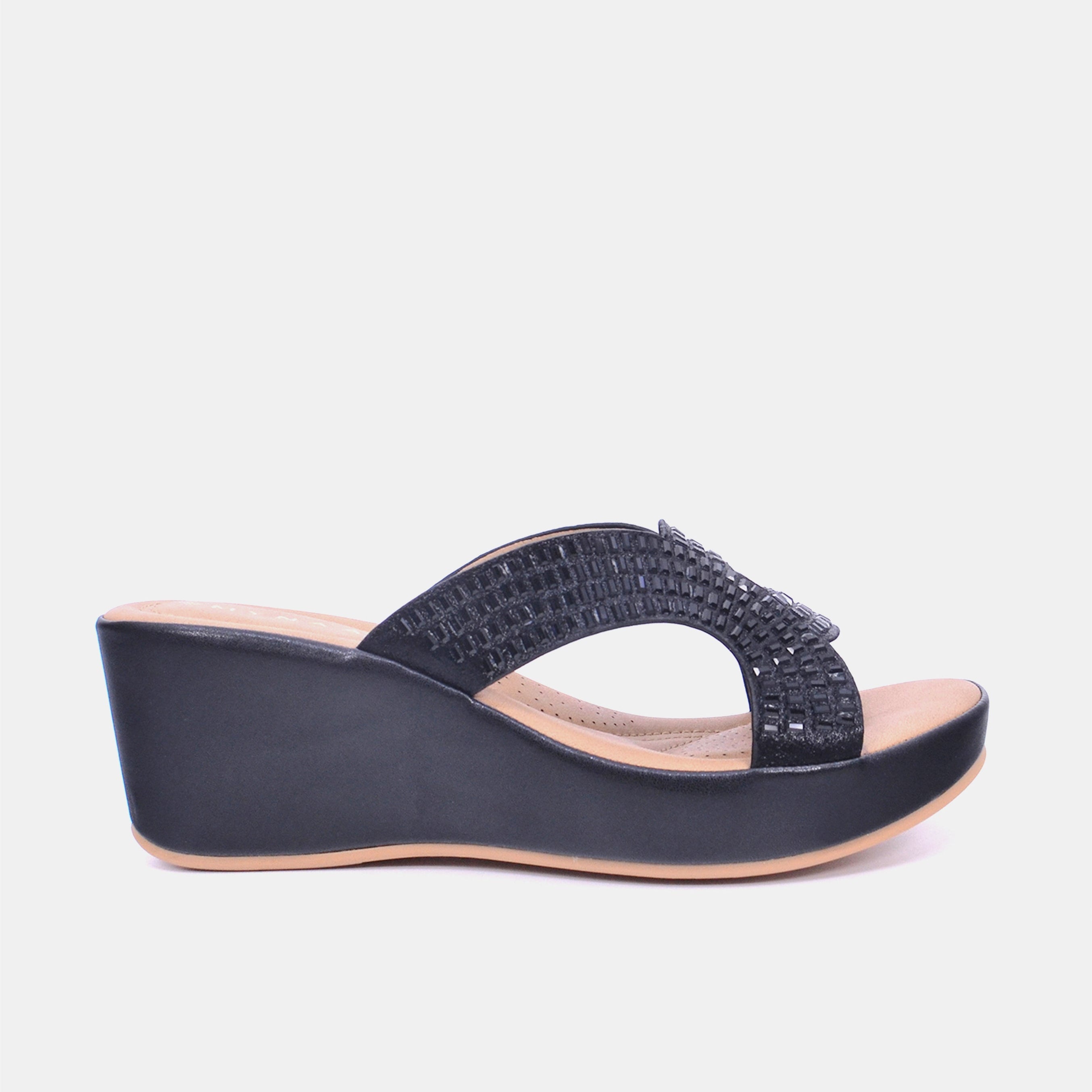 Mynaal Women's platform sandal-23ABT172-Black