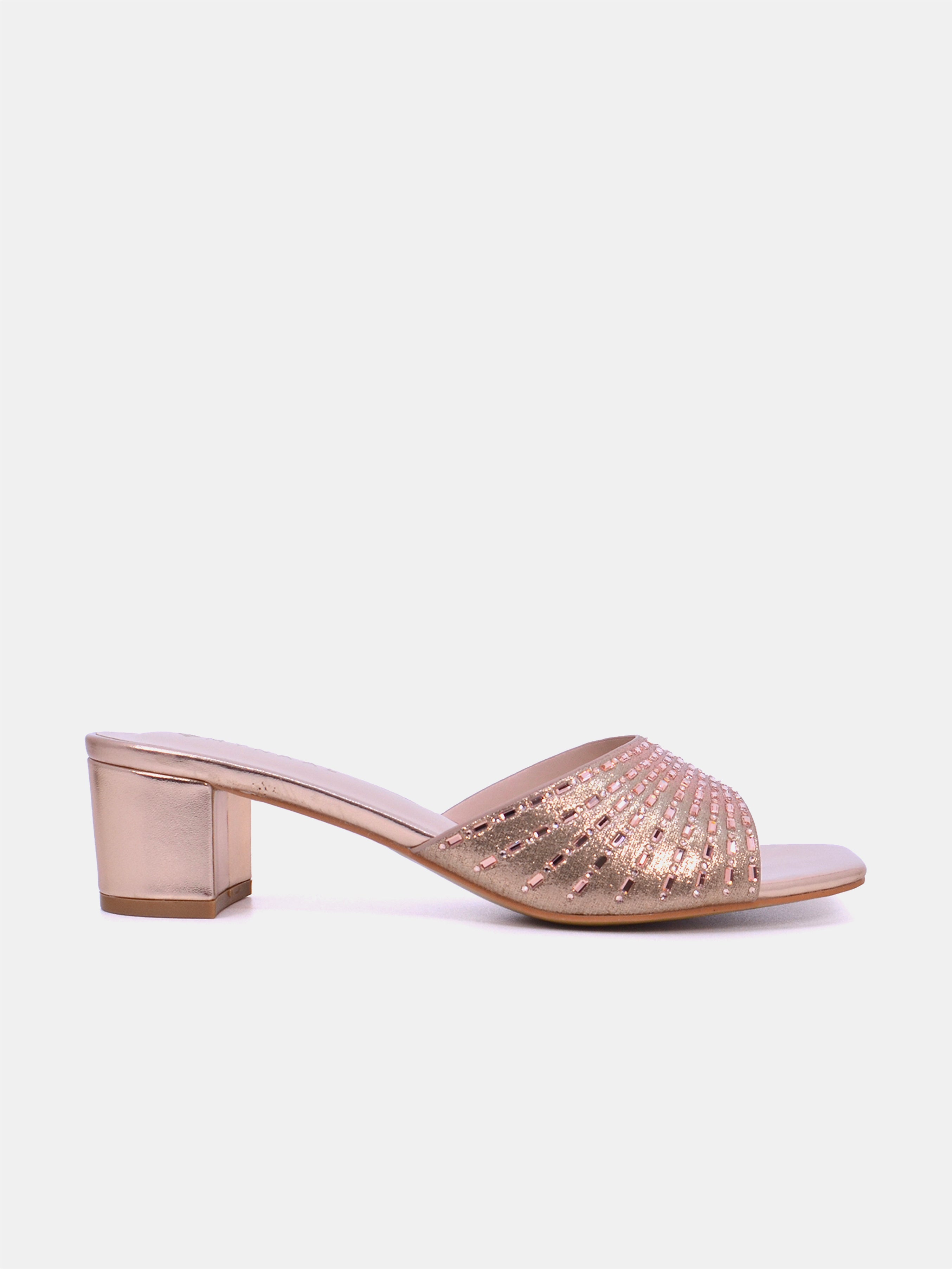 Mynaal Women's mid-heel sandal with embellishment-214RJ533-Rose-Gold