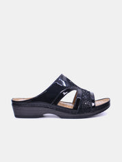 Mynaal Women's flat sandal- 88998-41 -Black