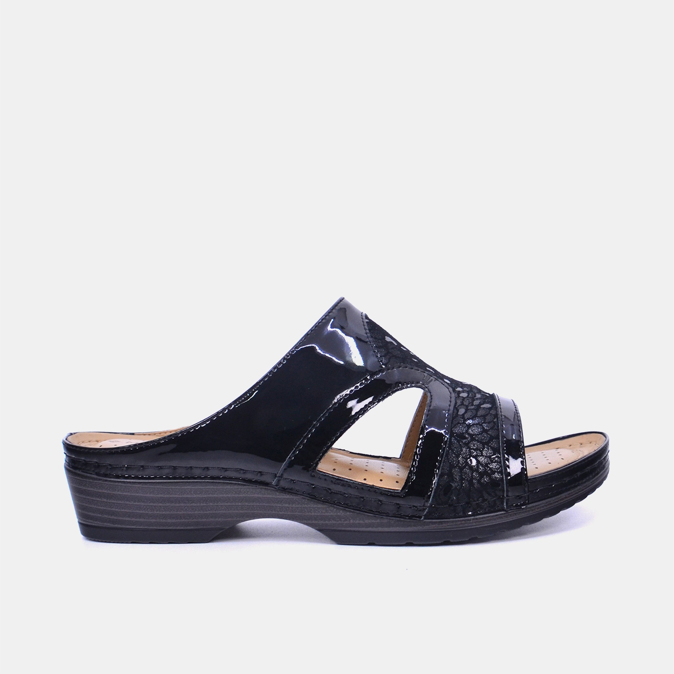 Mynaal Women's flat sandal- 88998-41 -Black