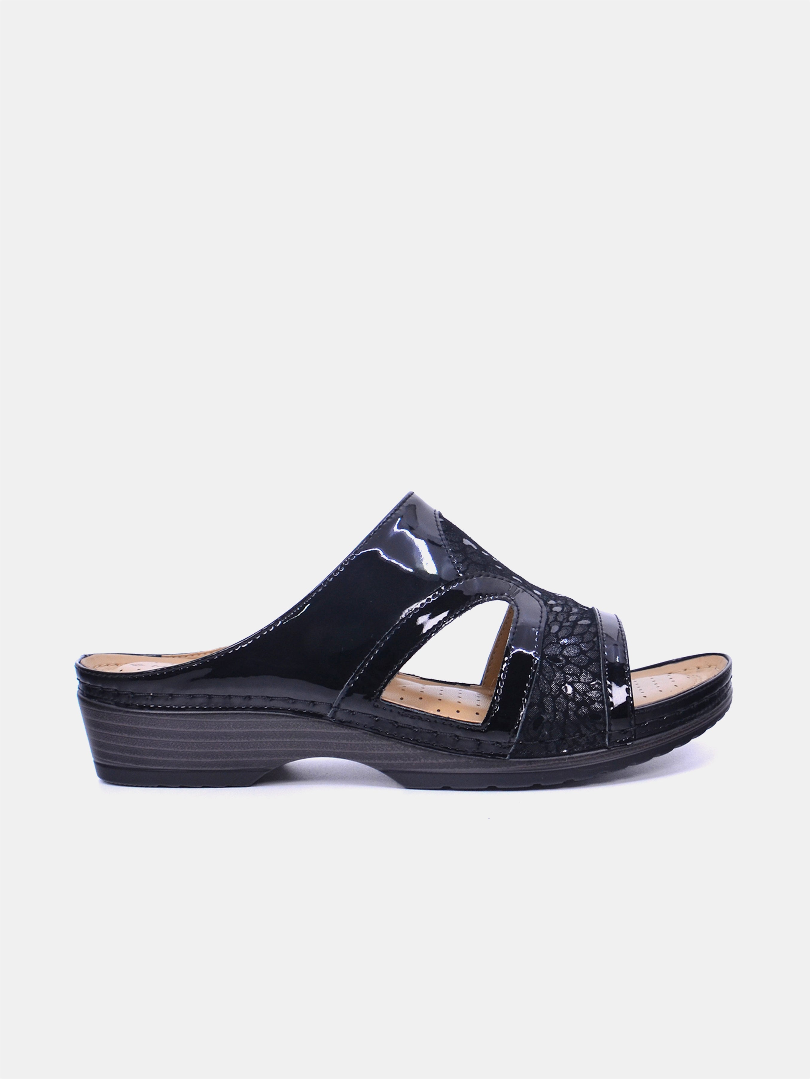 Mynaal Women's flat sandal- 88998-41 -Black