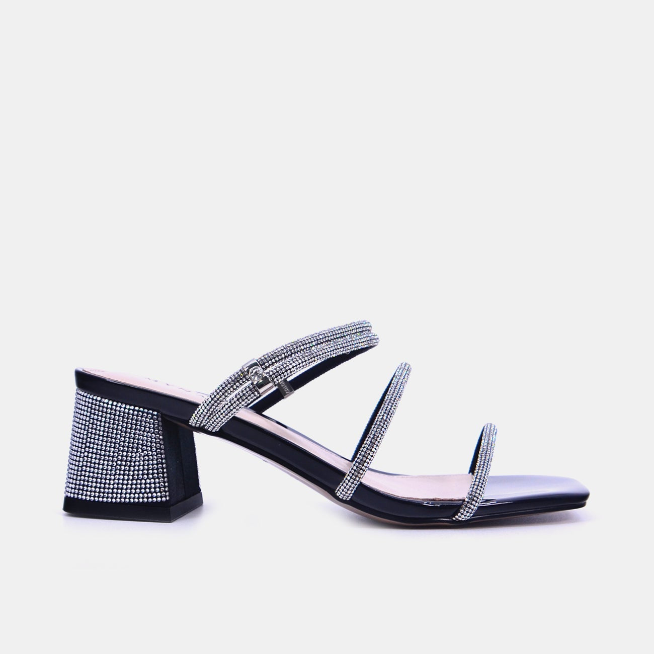 Mynaal Women's block heel sandal-2321-2-Black