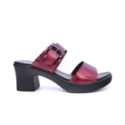 Mynaal Women's block heel sandal-414RJ691-Maroon