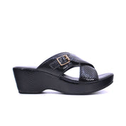 Mynaal Women's wedge square pin sandal-414ZD19S-Black