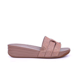Women's slide sandal with cutout straps - 414RJ901