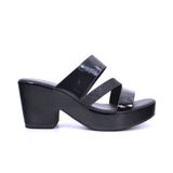 Women's platform sandal with glitter strap - 414RJ851