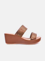 Mynaal Women's wedge heel sandal-23ABT172-Brown