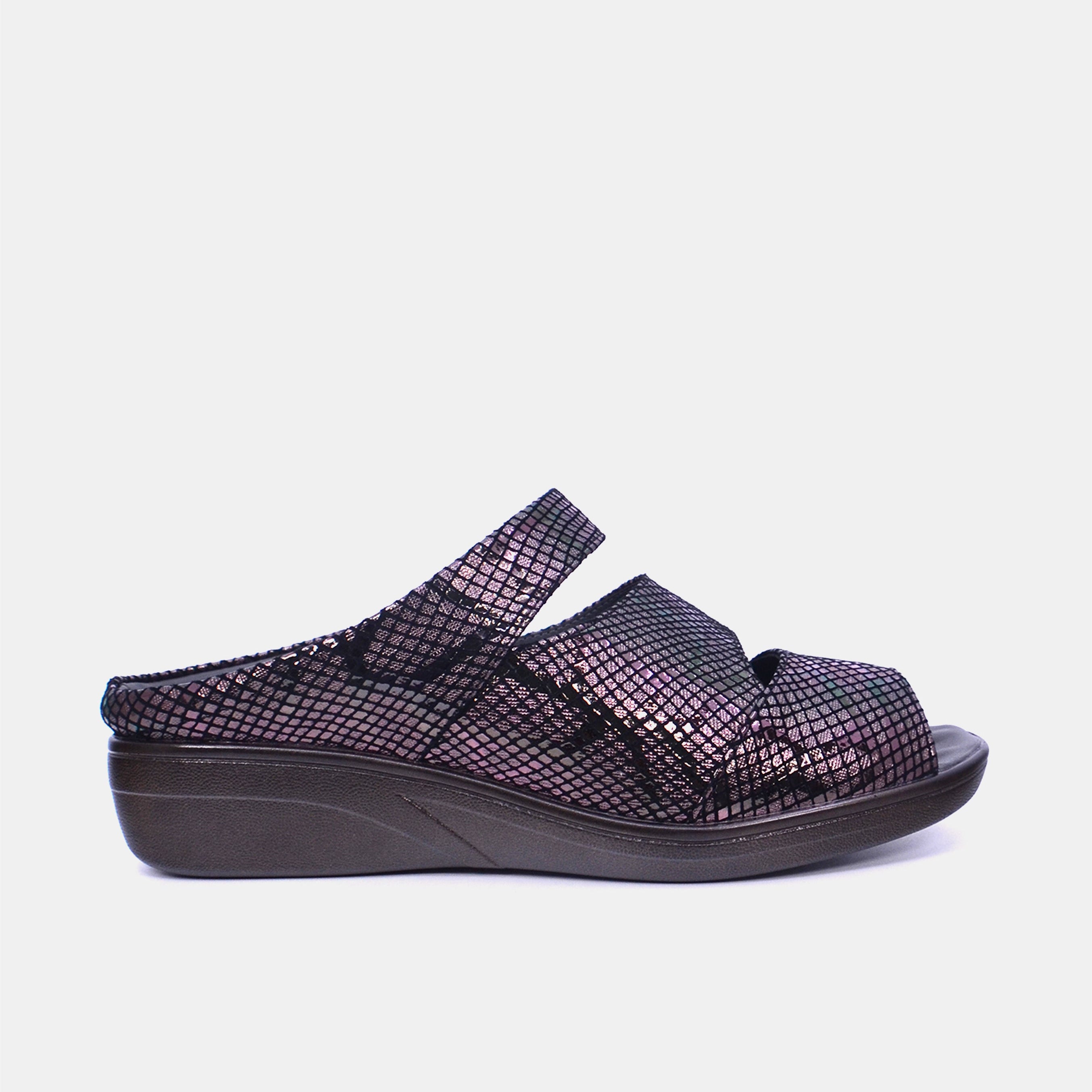 Mynaal Women's flat sandal- 2418-20 -Gray