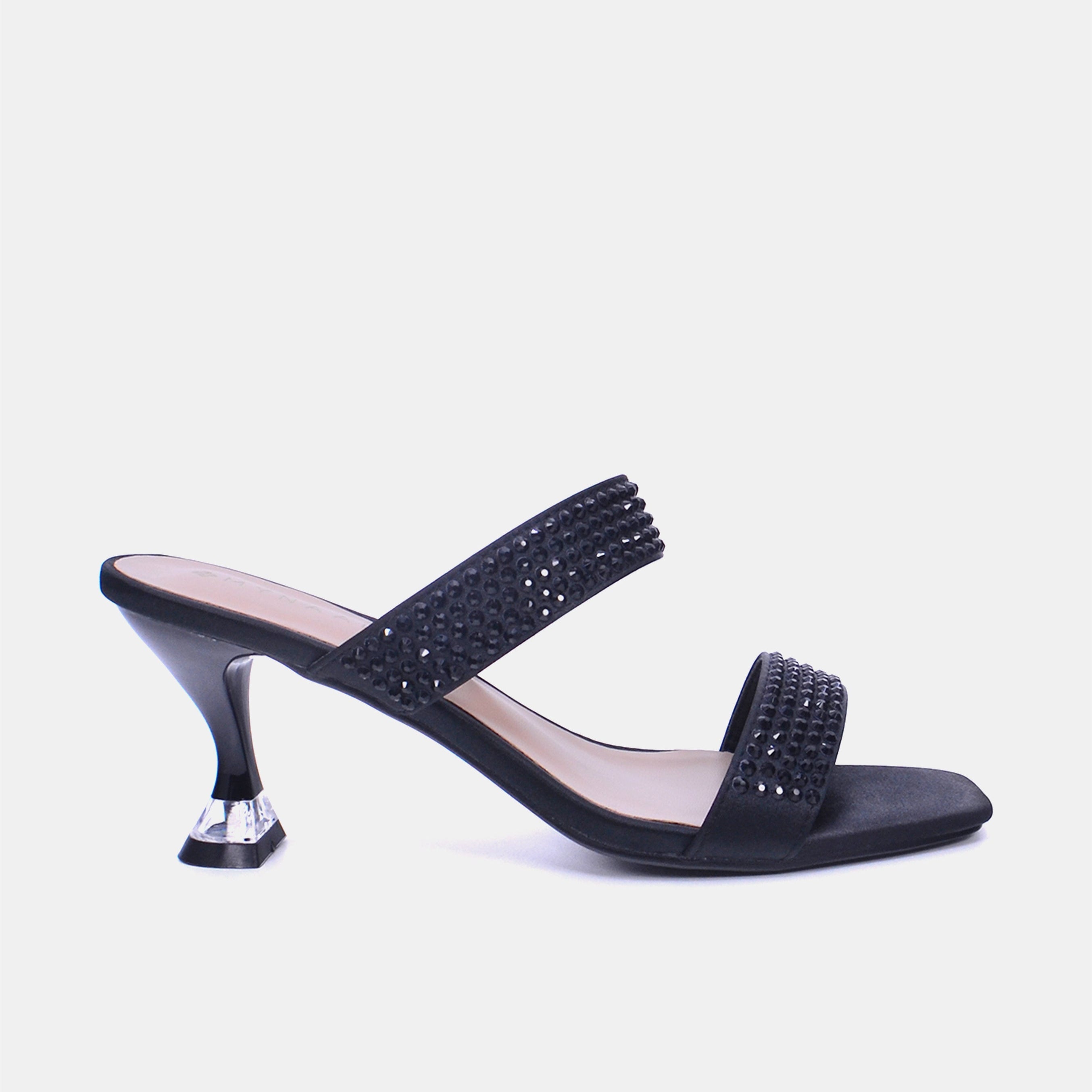 Mynaal Women's spool heel sandal-3U888-6-Black