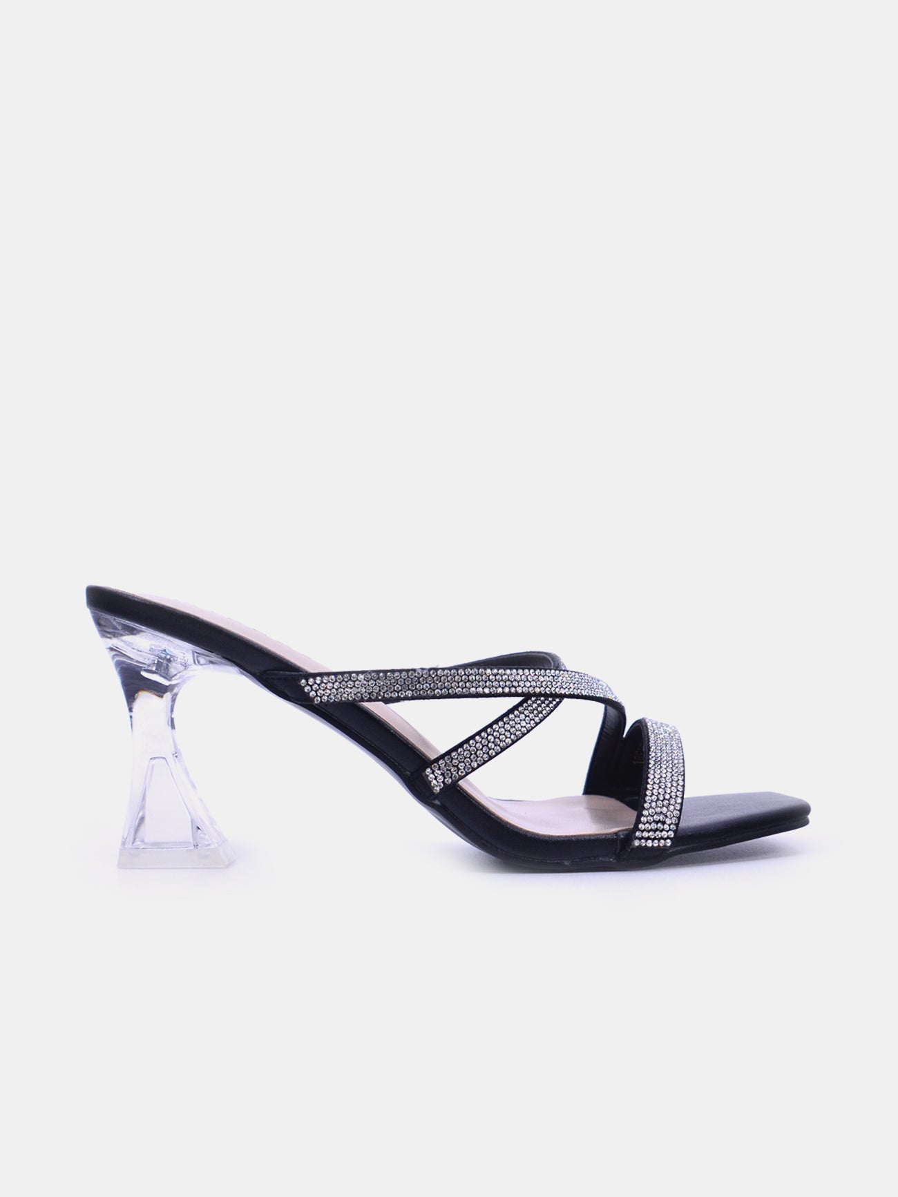 Mynaal Women's spool heel sandal-18F2233-19-Black