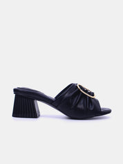 Mynaal Women's block heel sandal-23BJH185-Black