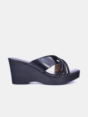 Mynaal Women's wedge heel sandal-2B2531-7-Black