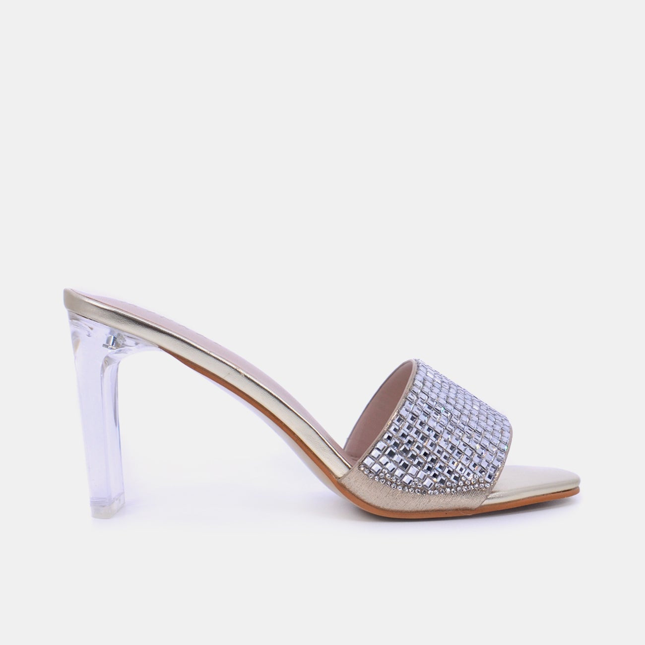 Mynaal Women's block heel sandal-18F9817-23-Gold