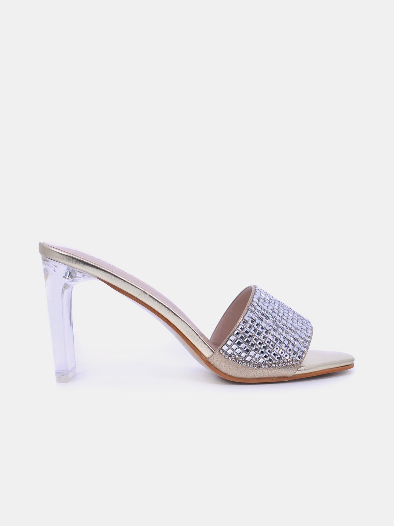 Mynaal Women's block heel sandal-18F9817-23-Gold