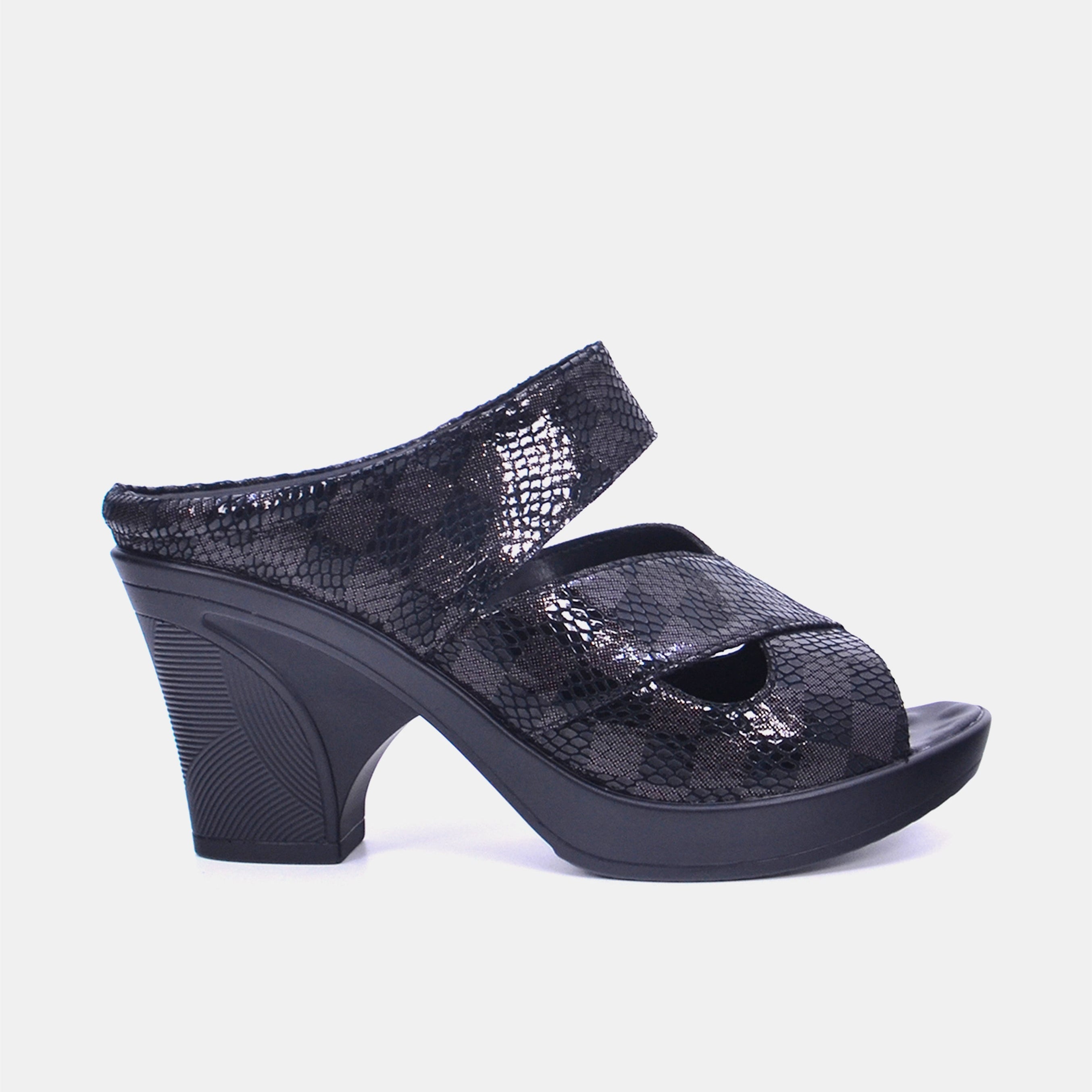 Mynaal Women's block heel sandal- 2407-31 -Black