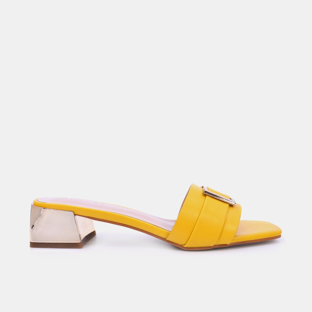 Mynaal Women's block heel sandal-18F4088-8-Yellow