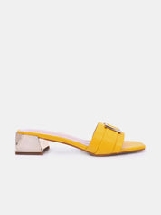 Mynaal Women's block heel sandal-18F4088-8-Yellow