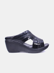Mynaal Women's wedge heel sandal- 20926-6 -Black