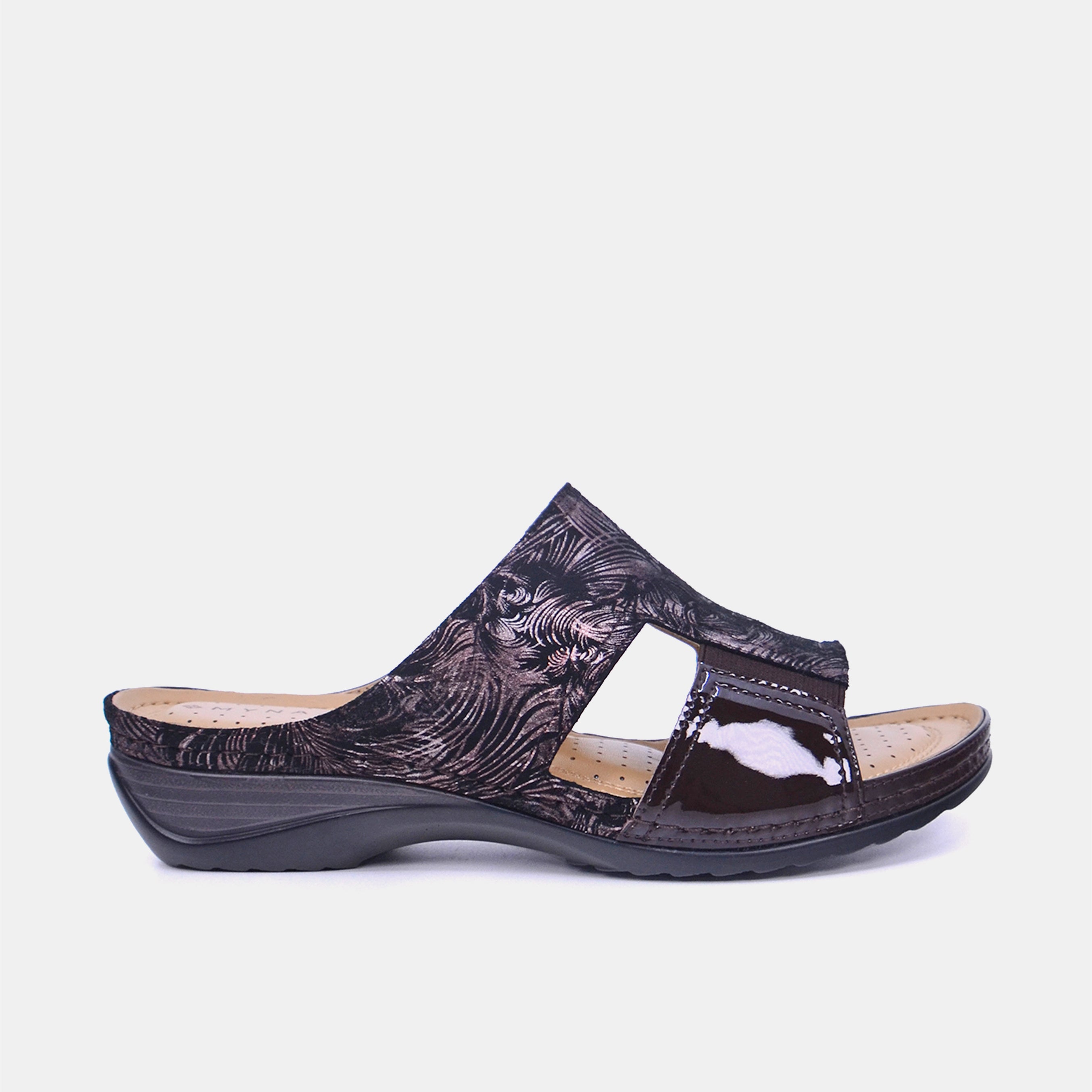 Mynaal Women's flat sandal- 88909-60 -Brown