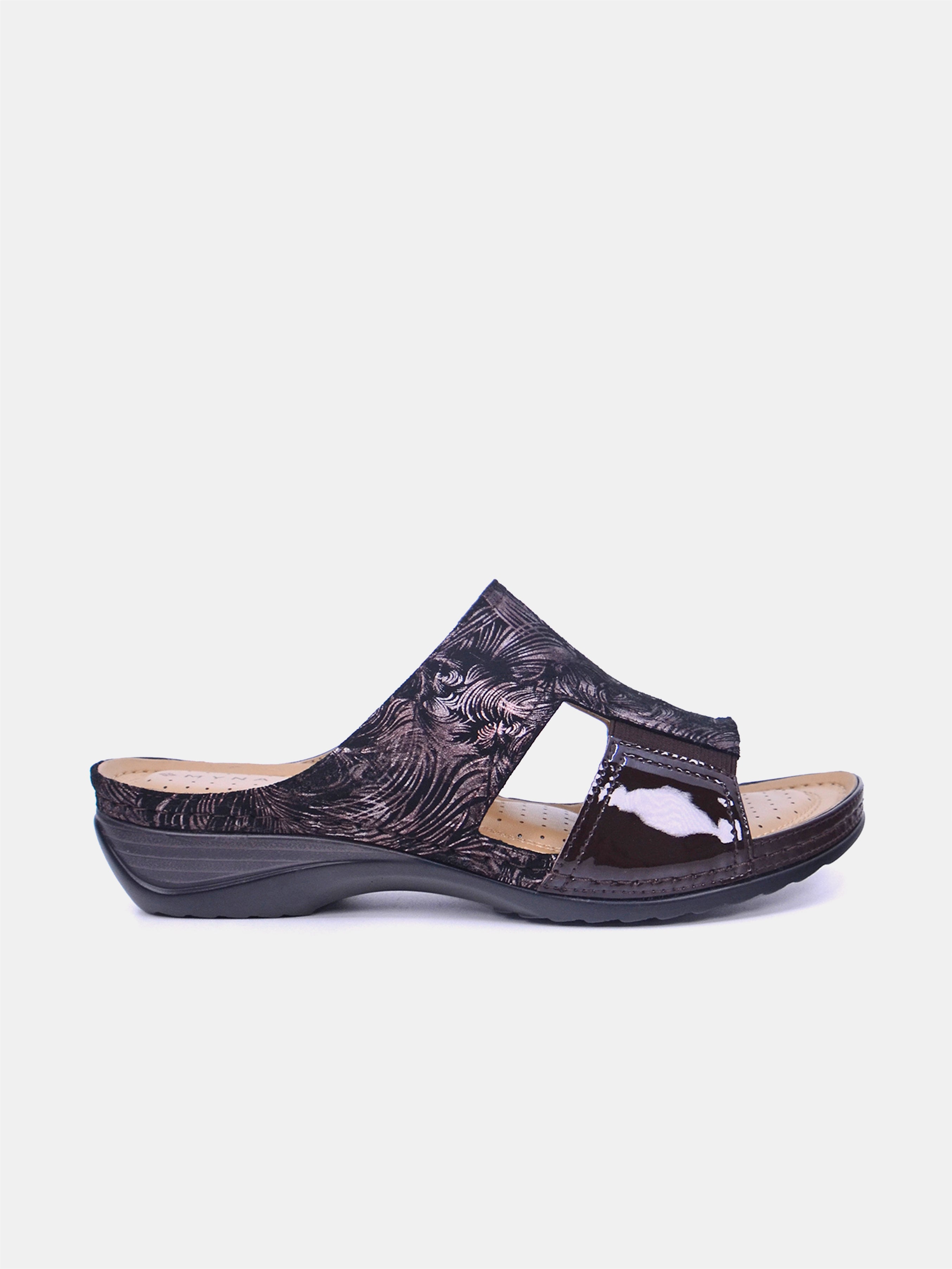 Mynaal Women's flat sandal- 88909-60 -Brown