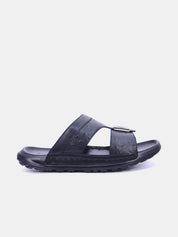 Mynaal Men's flat sandal -  30059-8  - Black