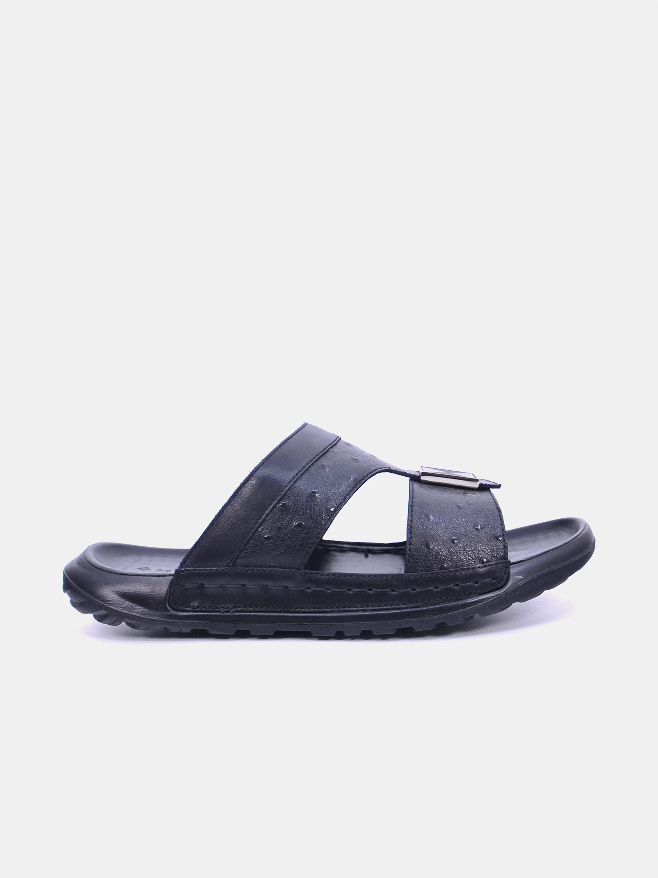 Mynaal Men's flat sandal -  30059-8  - Black