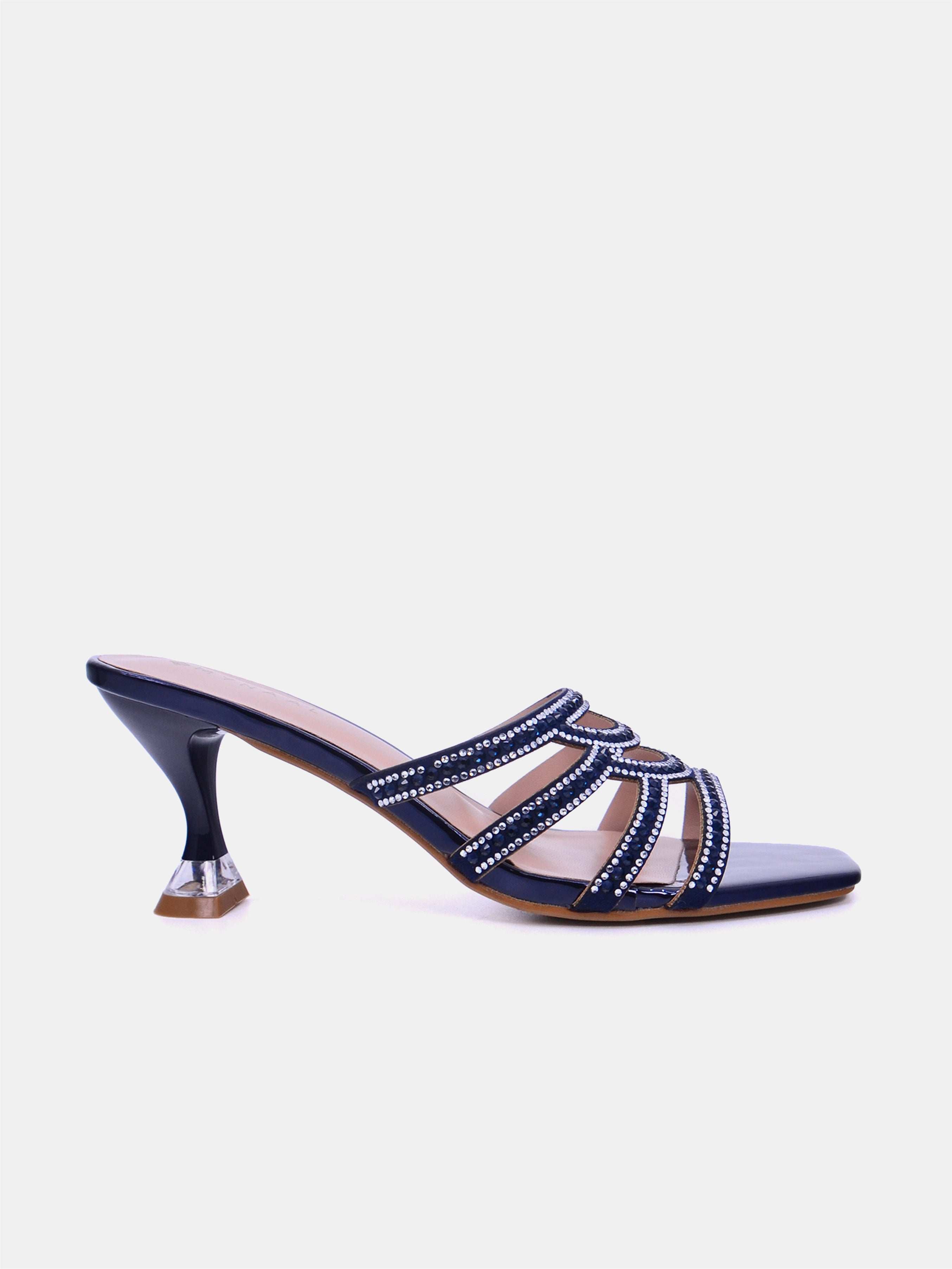 Mynaal Women's sandal with crystal-detailed spool heels-15C8618-624-Navy