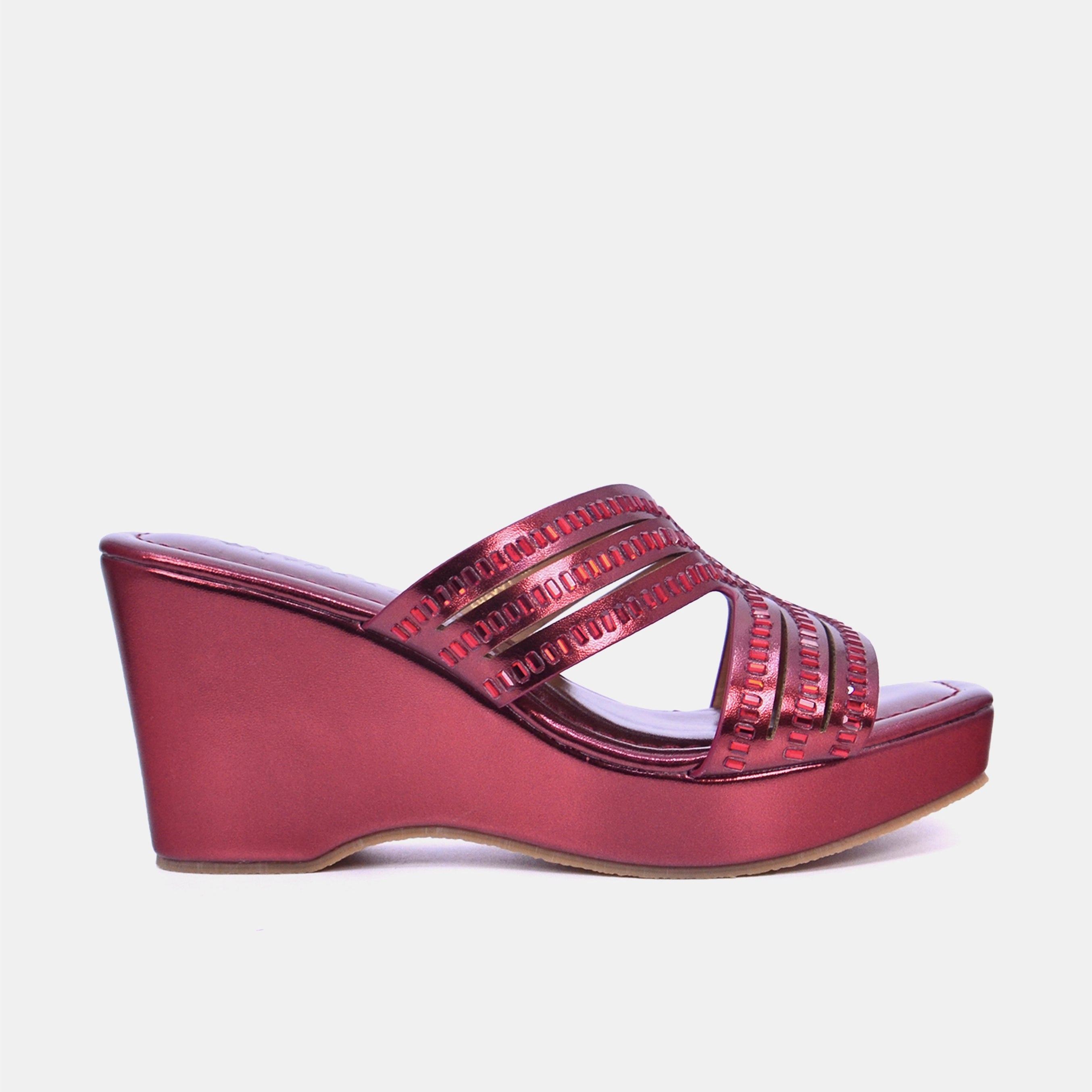 Mynaal Women's wedge heel sandal-2B2531-125-Maroon