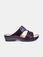 Mynaal Women's flat sandal- 88998-6 -Maroon