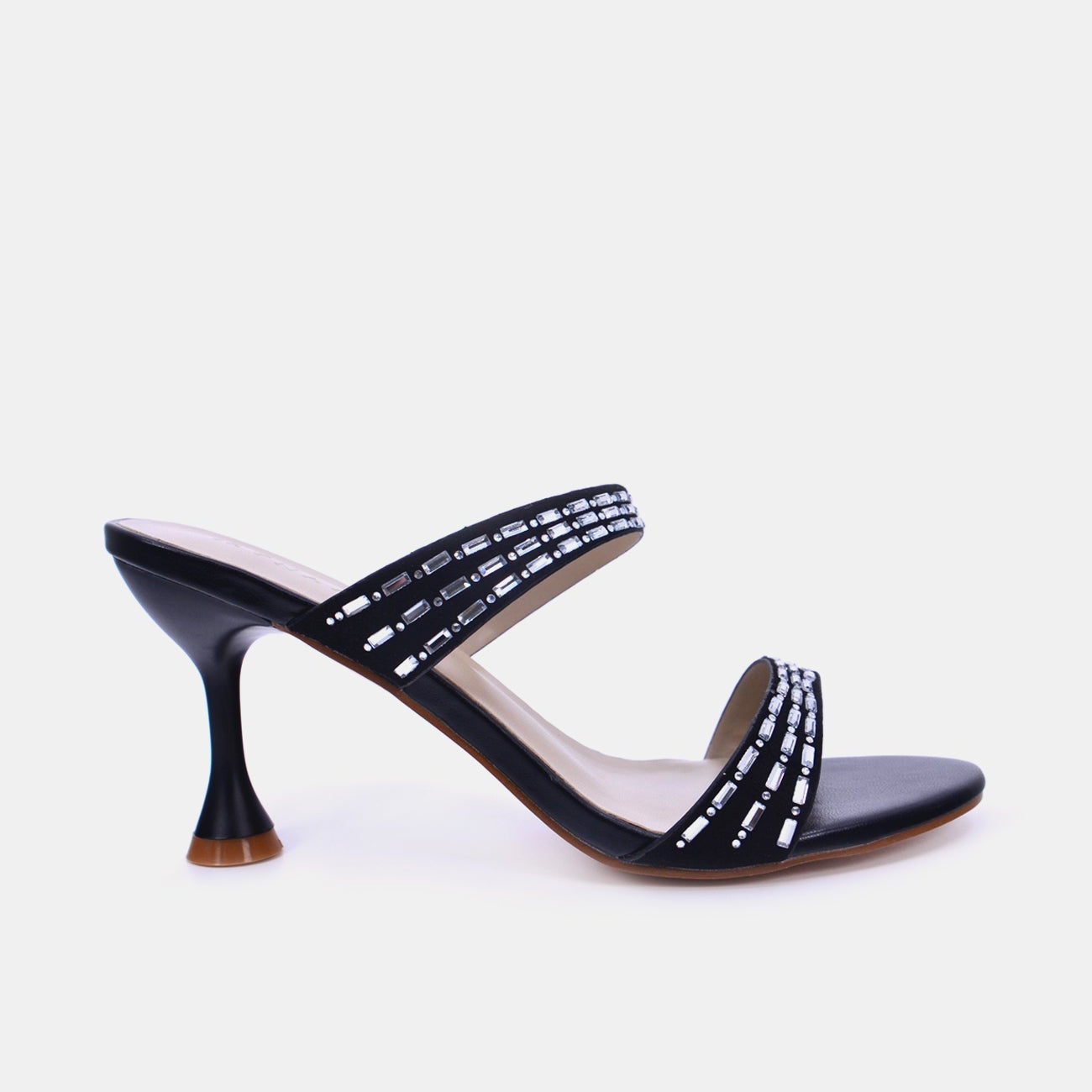 Mynaal Women's spool heel sandal-8TV95-12-Black