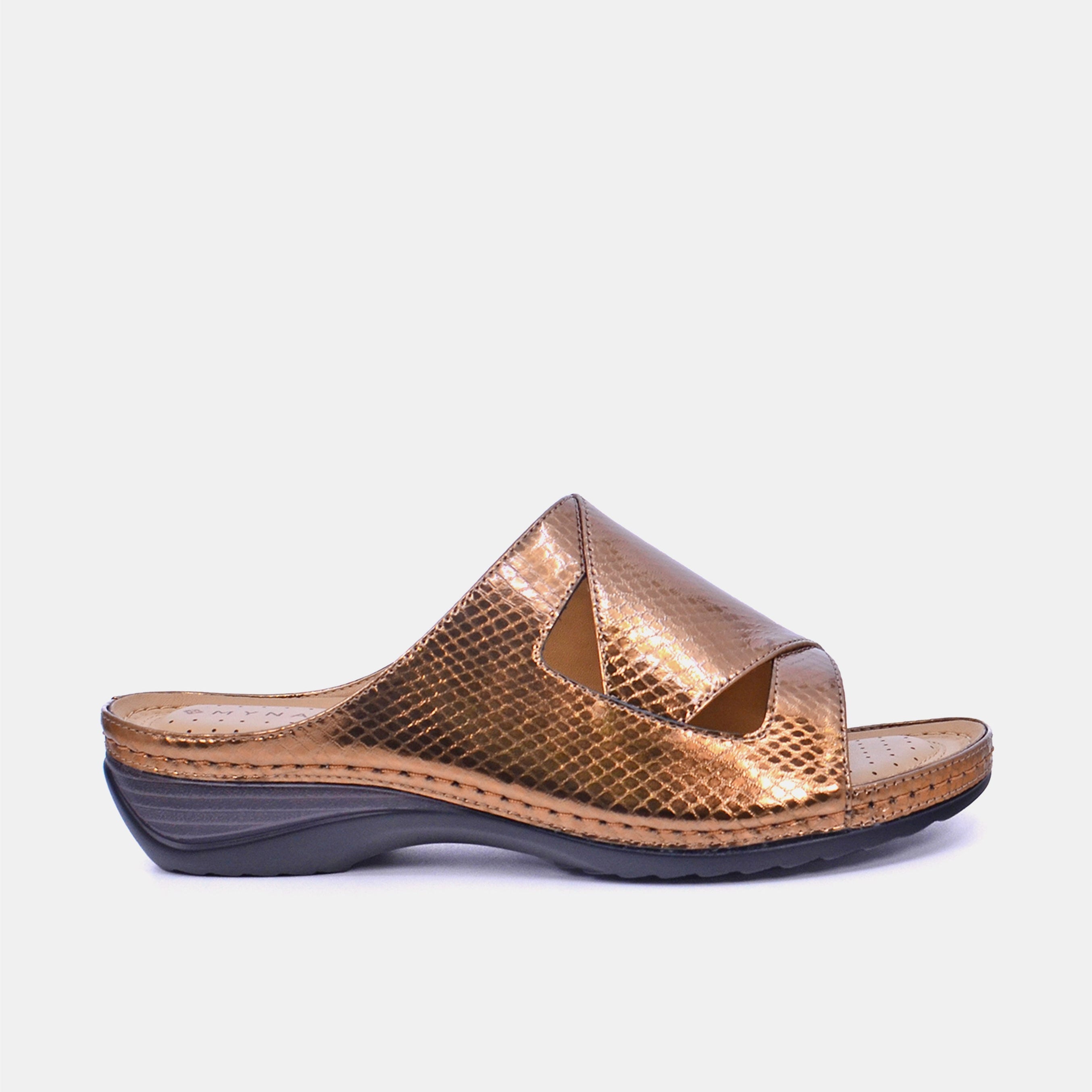 Mynaal Women's flat sandal- 88909-62 -Brown