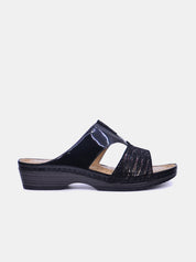 Mynaal Women's flat sandal- 88998-6 -Black