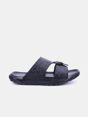 Mynaal Men's flat sandal -  23218-3  - Black