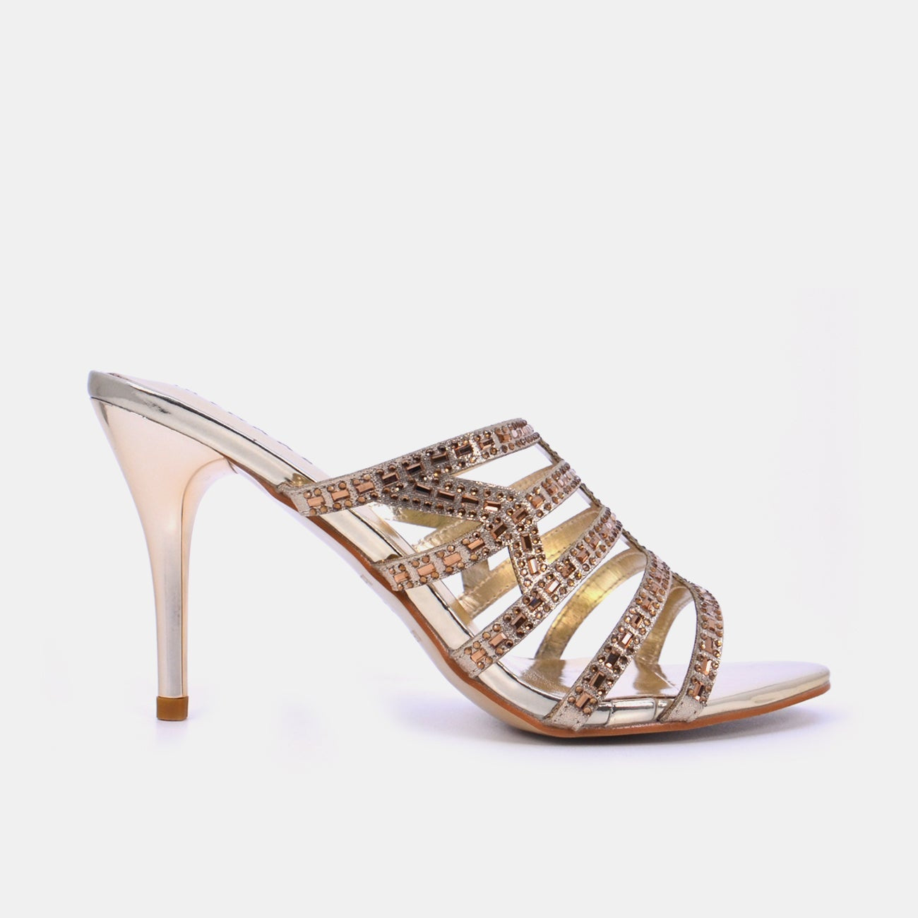 Mynaal Women's pencil heel sandal-18F9885-837-Gold