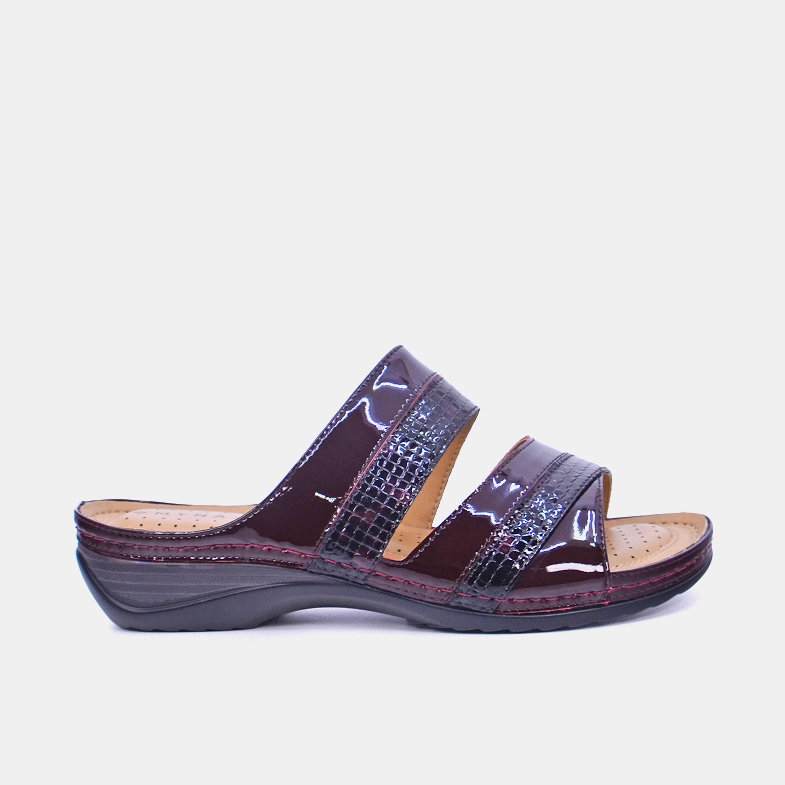 Mynaal Women's flat sandal- 88909-61 -Maroon