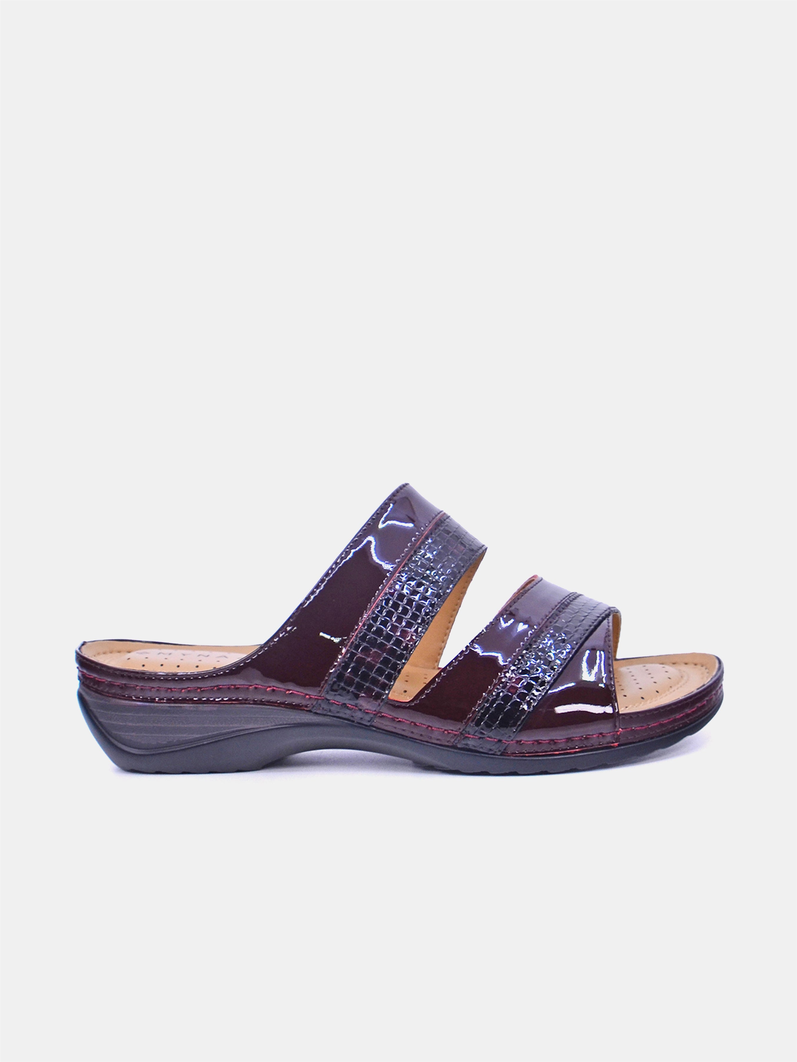 Mynaal Women's flat sandal- 88909-61 -Maroon