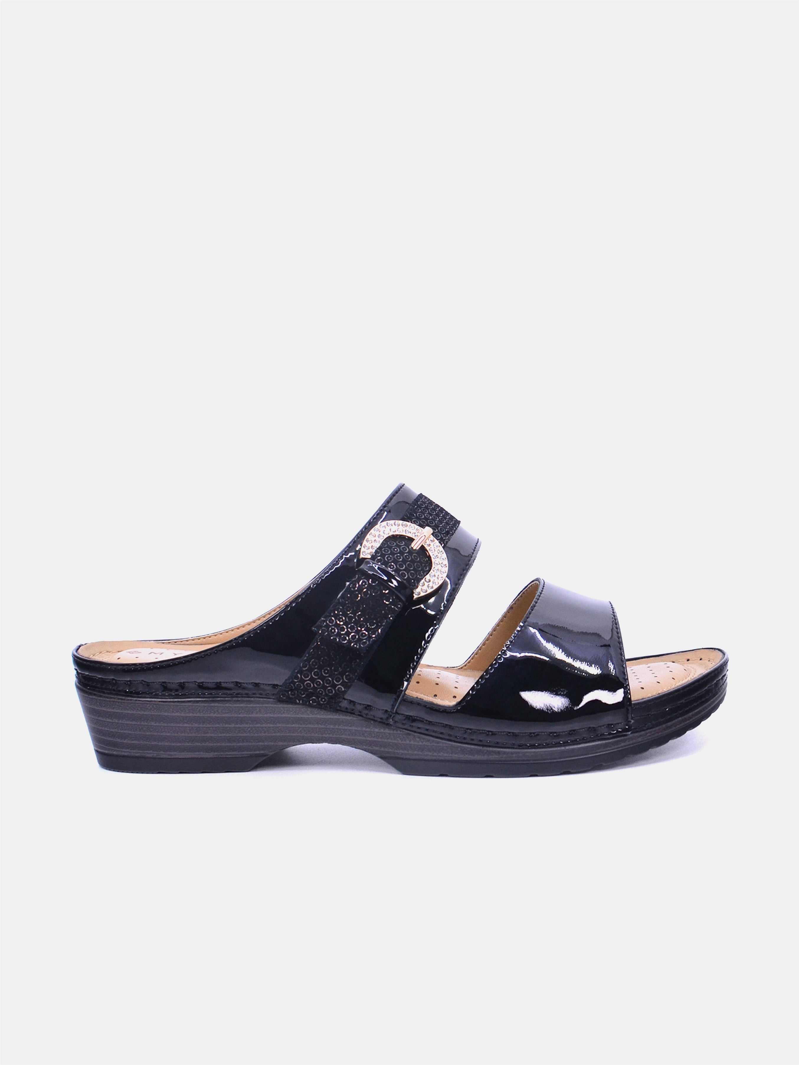 Mynaal Women's flat sandal-18F8845-10-Black