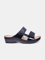 Mynaal Women's flat sandal- 30059-13 -Black