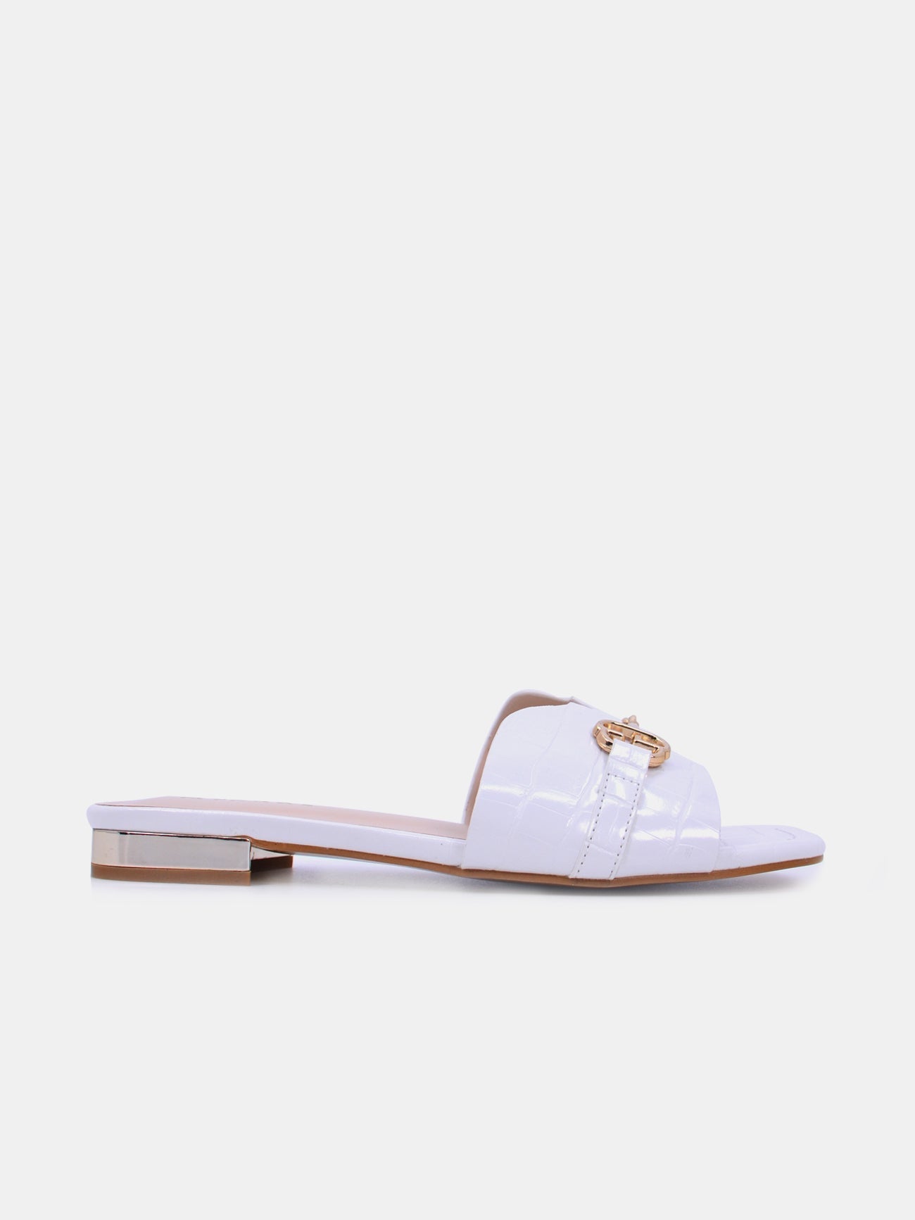 Mynaal Women's flat sandal-2G436-1-White