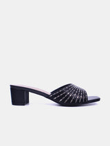 Women's mid-heel sandal with embellishment - 18F8827-37