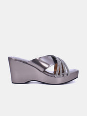 Mynaal Women's wedge heel sandal-2B2531-7-Gray