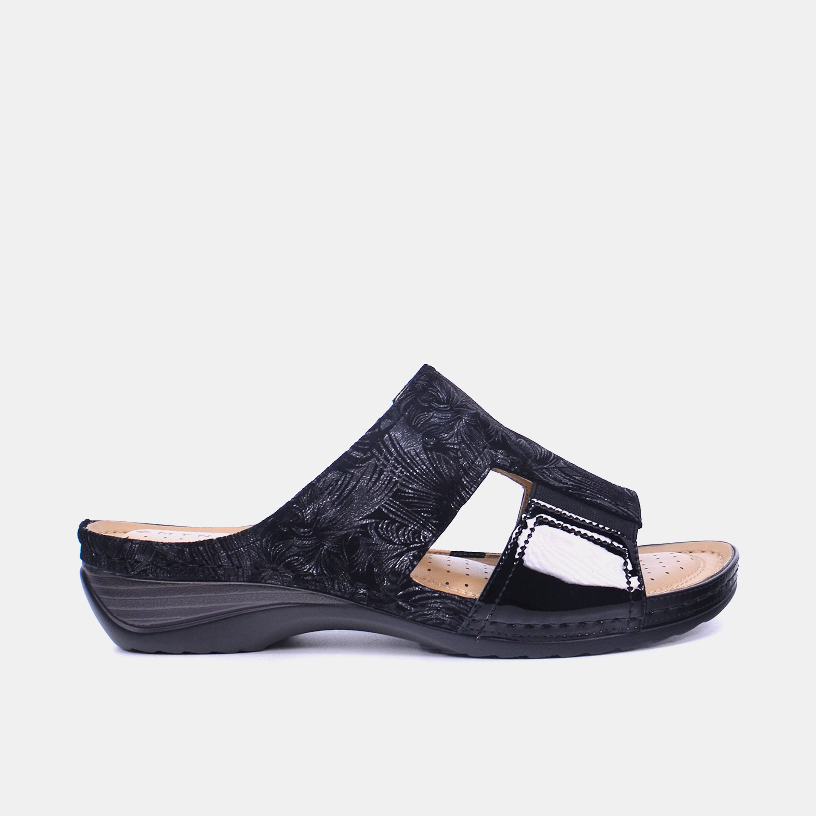 Mynaal Women's flat sandal- 88909-60 -Black